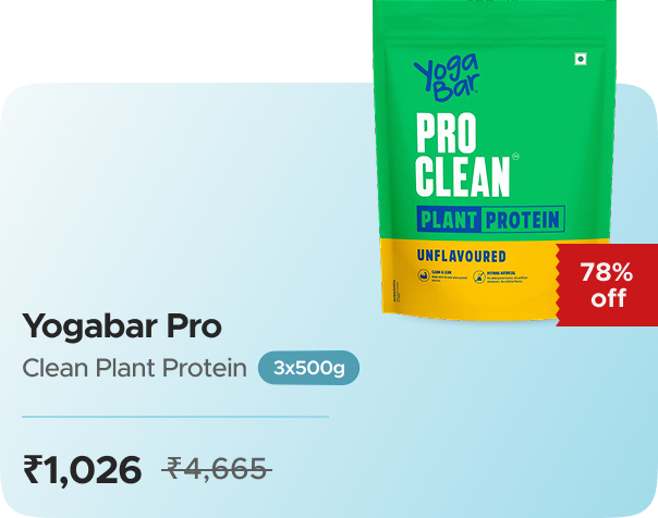 Hyugalife Yogabar Pro Clean Plant Protein |28g Pro — effective ₹1026 (was ₹4665)